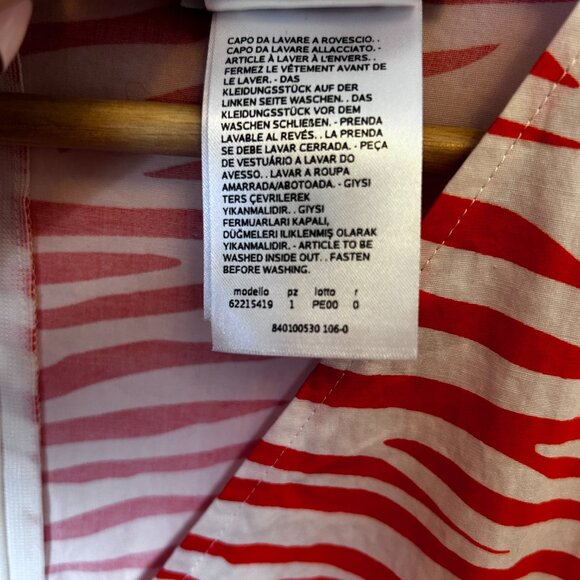 Max & Co Orange + White Striped Wrap Dress - Picture 6 of 7